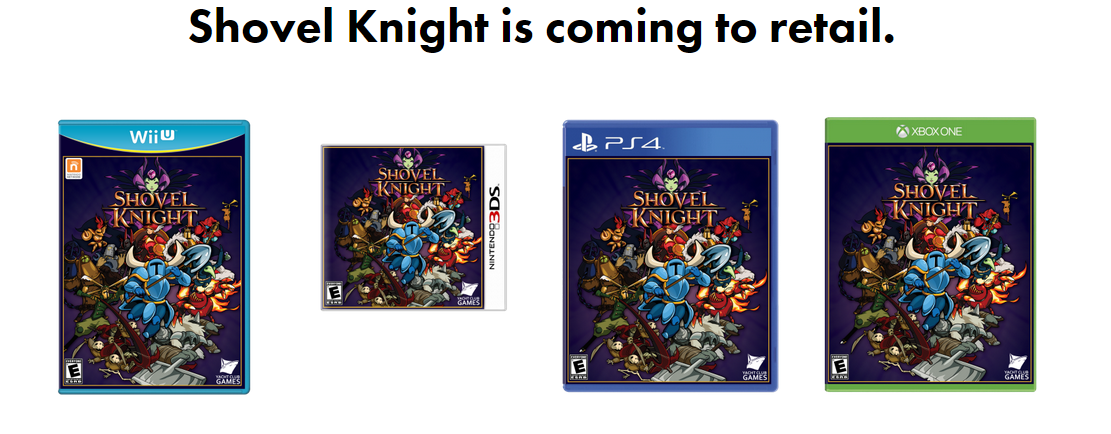 Shovel Knight Is Officially Coming To Retail